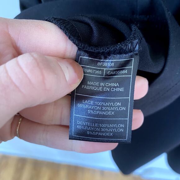 BB Dakota Cindy Lace Fit n' Flare Dress Black Small - Picture 8 of 9